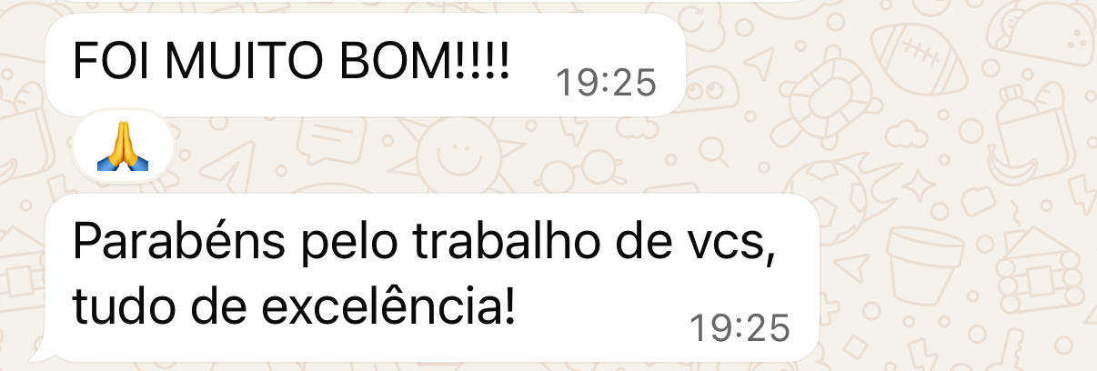 Parabéns pelo trabalho de vocês, tudo de excelência