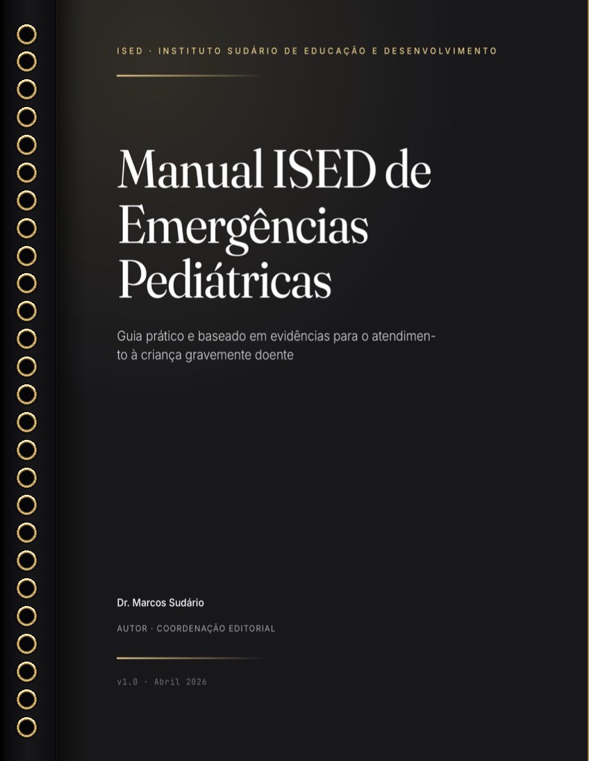 Manual ISED de Emergências Pediátricas — Impresso capa dura preta com espiral